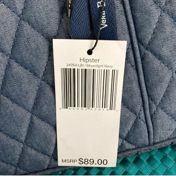 Vera Bradley NWOT Hipster Crossbody Moonlight Denim Blue Quilted  Bag. - Picture 6 of 12